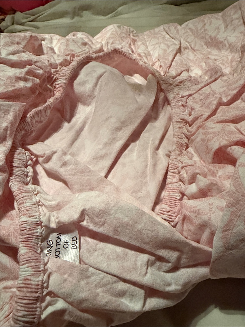 King Tommy Bahama Pink fitted-sheet with one standard Laura Ashley pillowcase